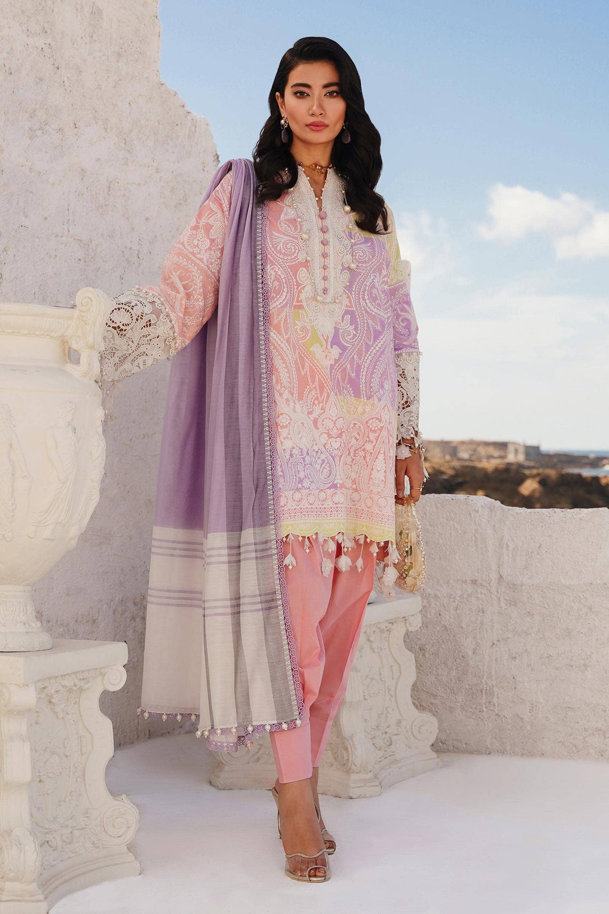 Sana Safinaz | Muzlin Spring 24 | M241-015A-DG - Ladies Clothes - Maria Faisal