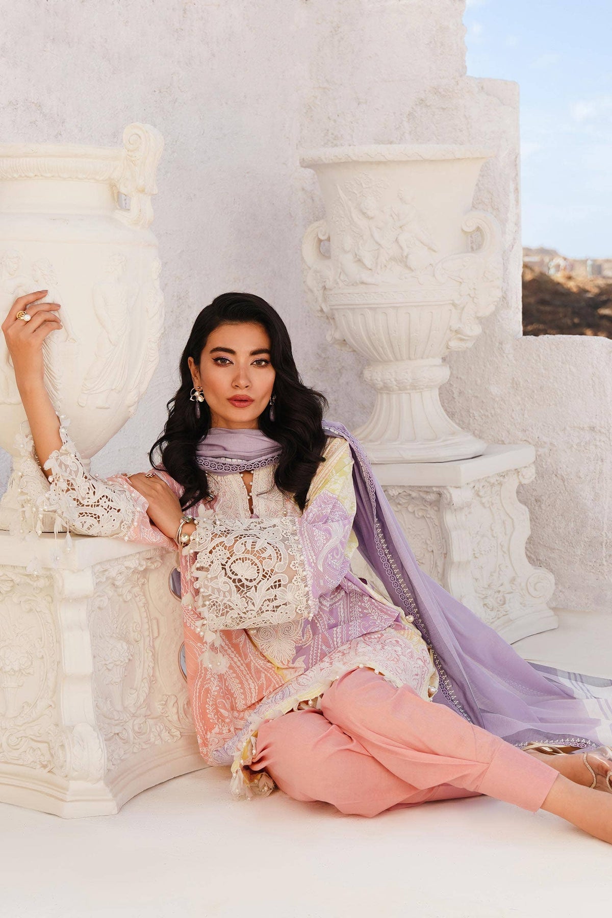 Sana Safinaz | Muzlin Spring 24 | M241-015A-DG - Ladies Clothes - Maria Faisal