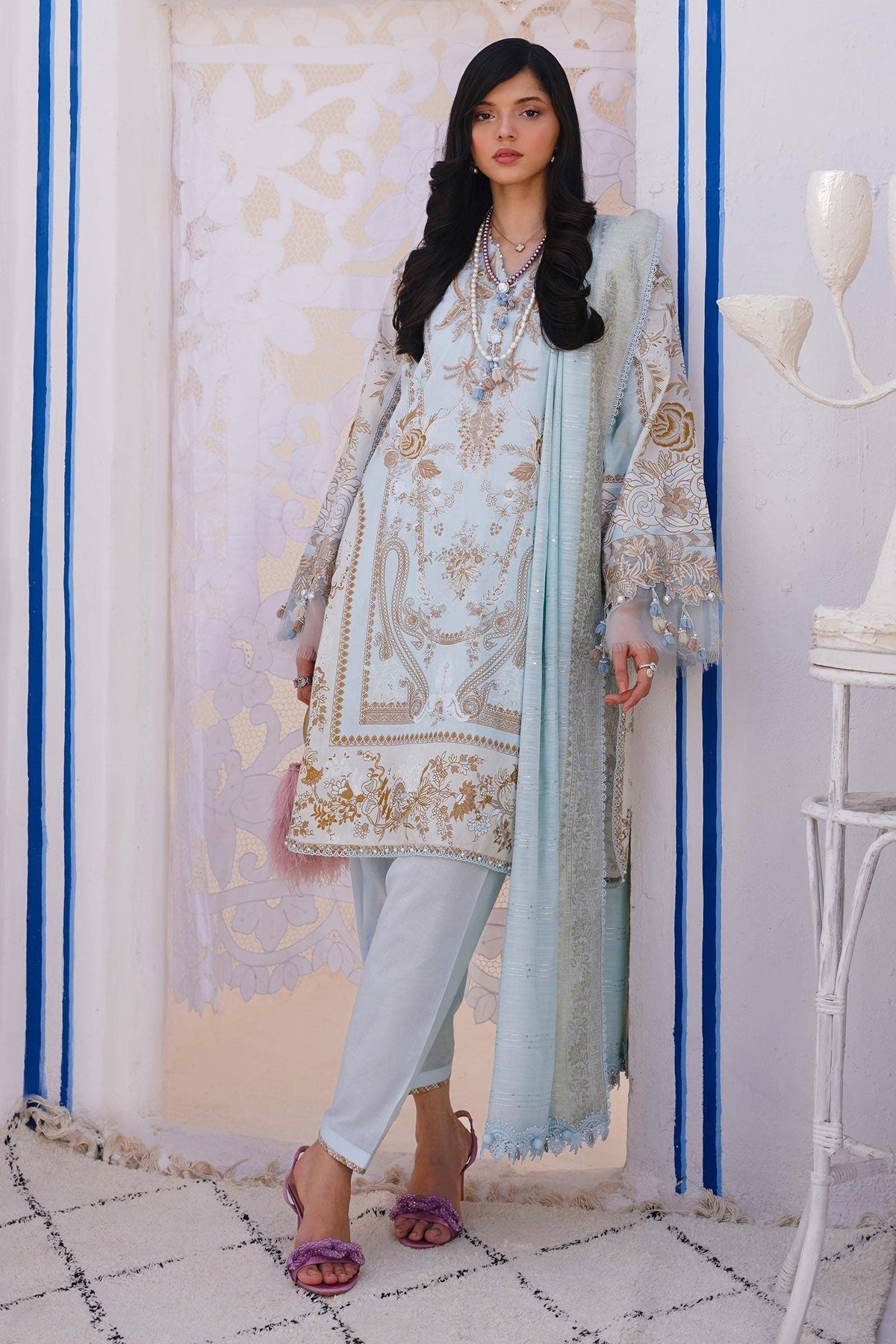 Sana Safinaz | Muzlin Spring 24 | M241-018B-CM - Ladies Clothes - Maria Faisal