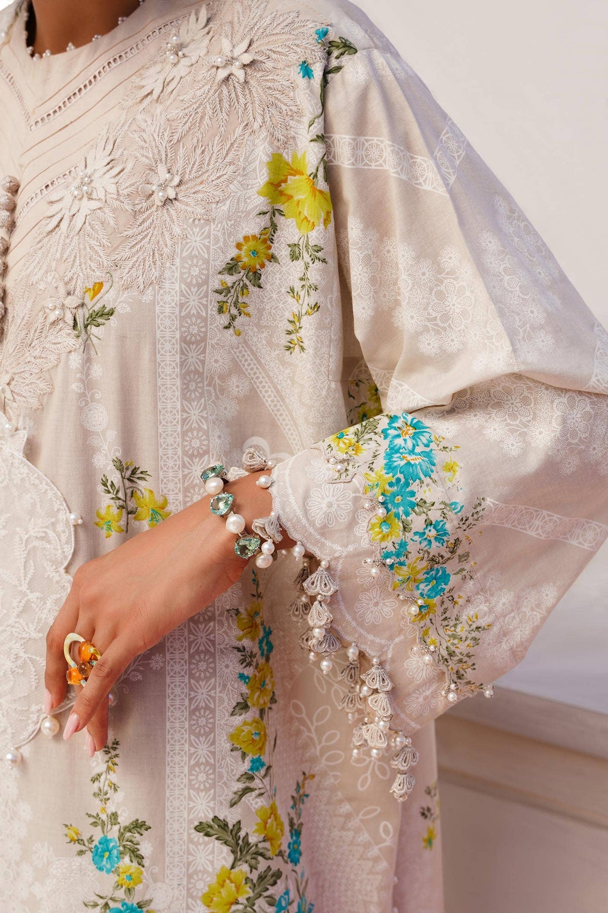 Sana Safinaz | Muzlin Spring 24 | M241-020A-CW - Ladies Clothes - Maria Faisal