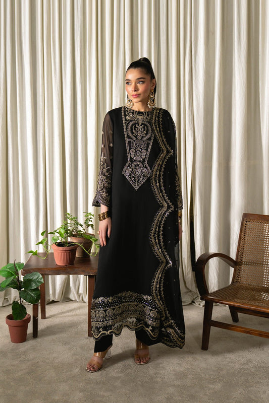 Neeshay | Ready to Wear Chiffon | RTW - CHFN - 03 Black - is Black dress from Neeshay - Ladies Clothes - Maria Faisal