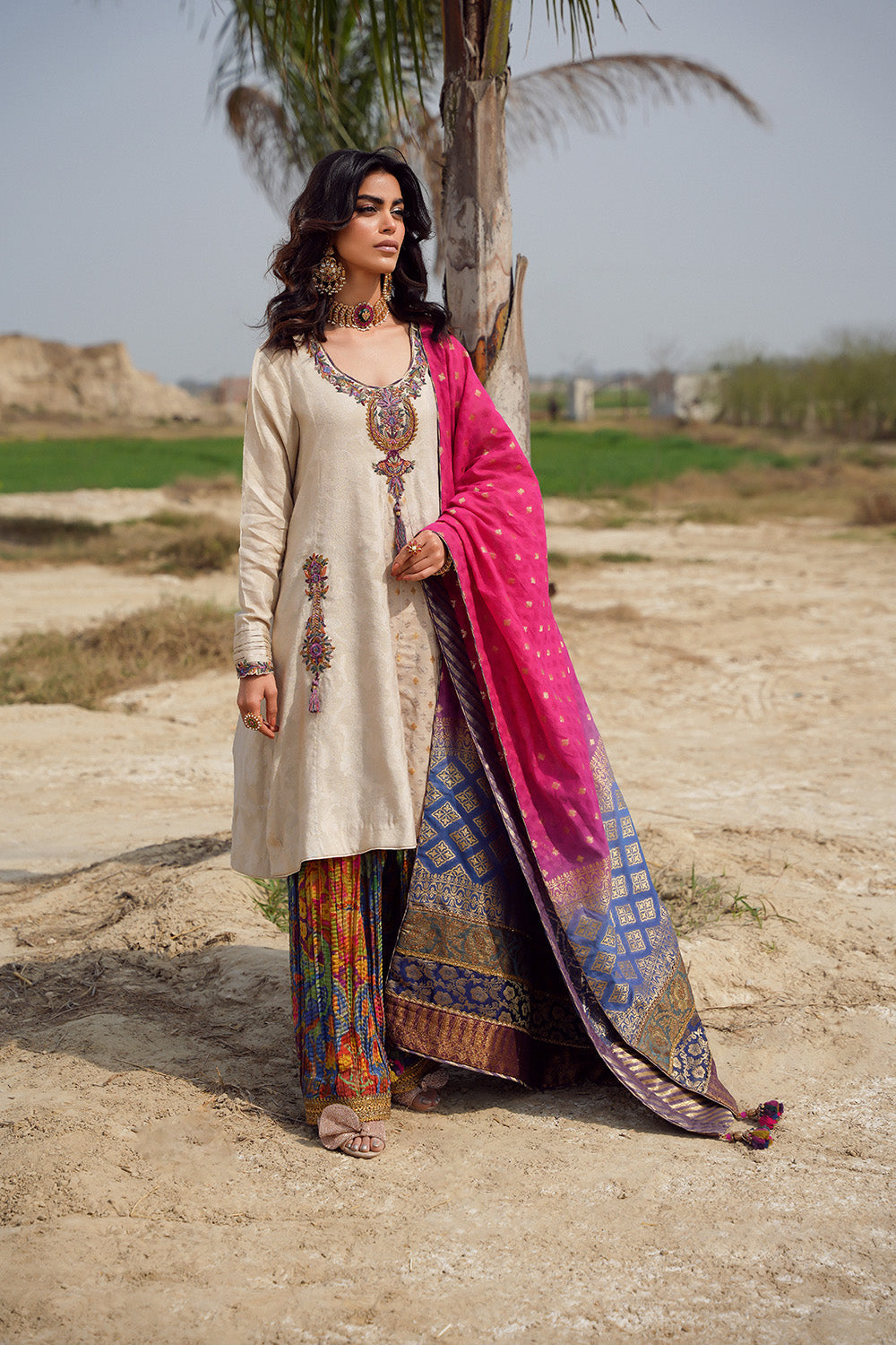 Nilofer Shahid | Verve Summer 24 | Verena (3pc)  Verve SS 24 - Maria Faisal