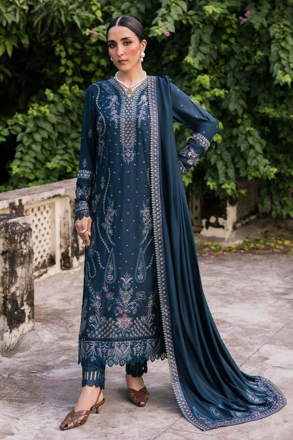 Nureh | Exclusive Winter 25 |   NE-175 - Casual Dress - available at Maria Faisal in UK and USA.