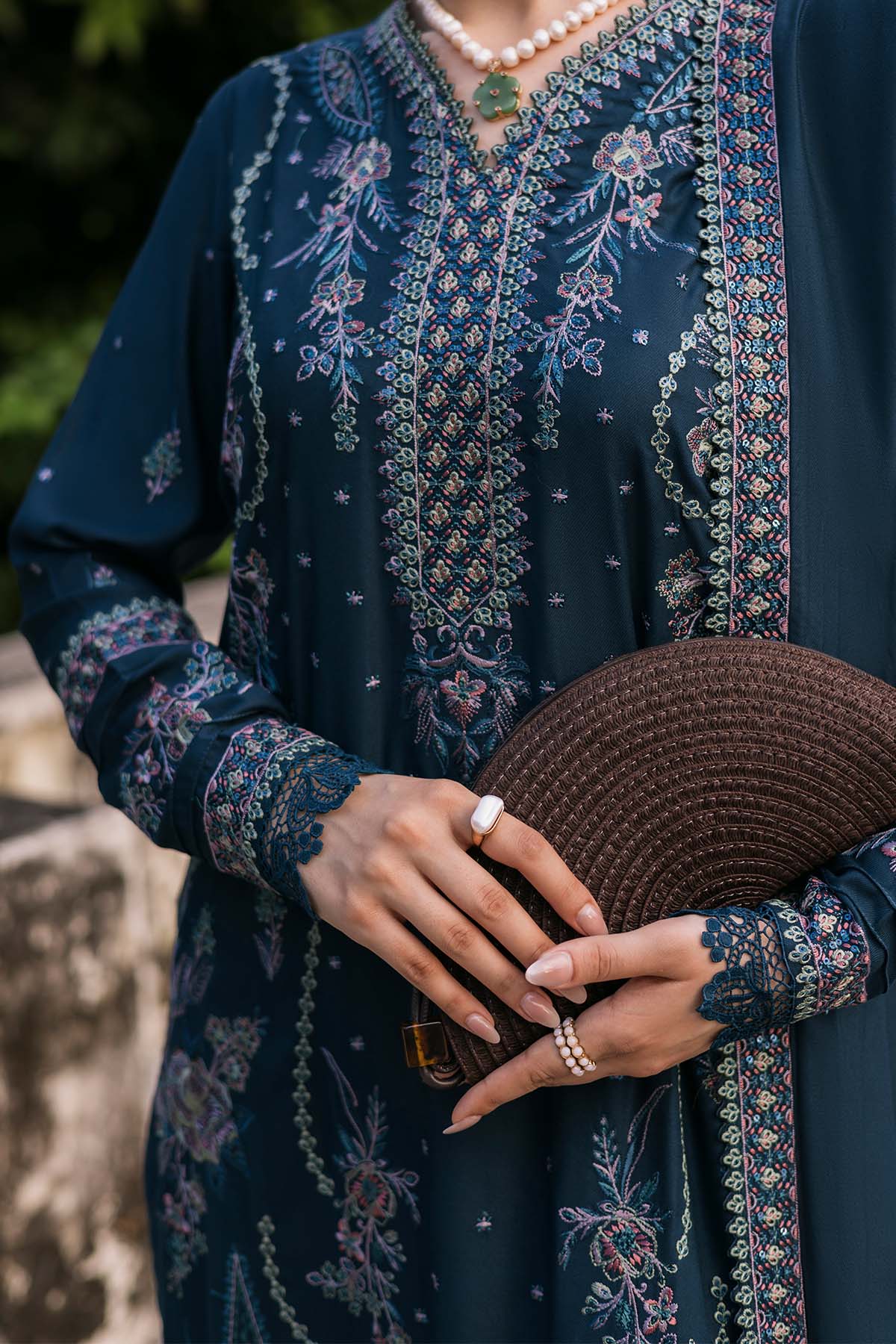 Nureh | Exclusive Winter 25 |   NE-175 - Casual Dress - available at Maria Faisal in UK and USA.