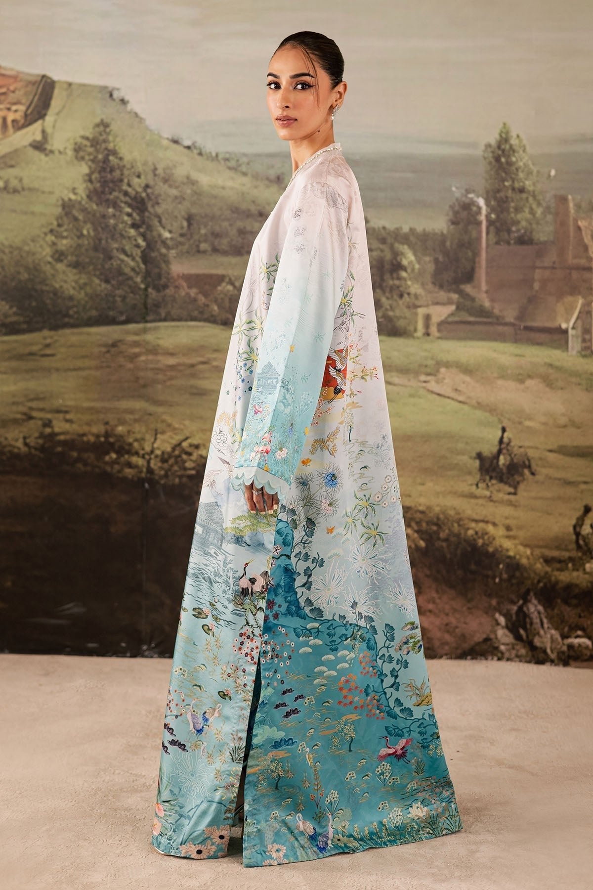Nureh | Shades of Winter | NP-672 - Casual Dress - available at Maria Faisal in UK and USA.