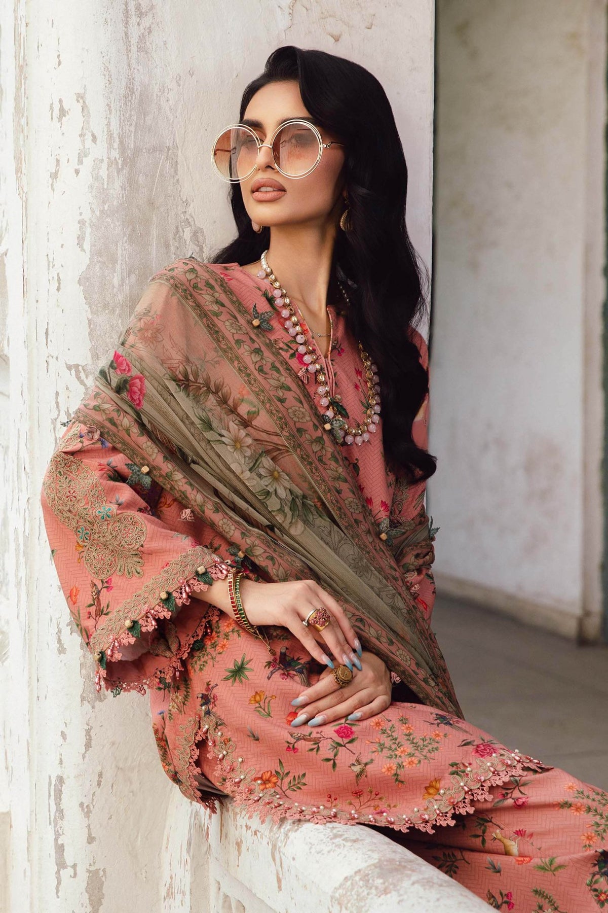 Maria B | M Prints Winter 25 |MPT-2707-A - Casual Dress - available at Maria Faisal in UK and USA.