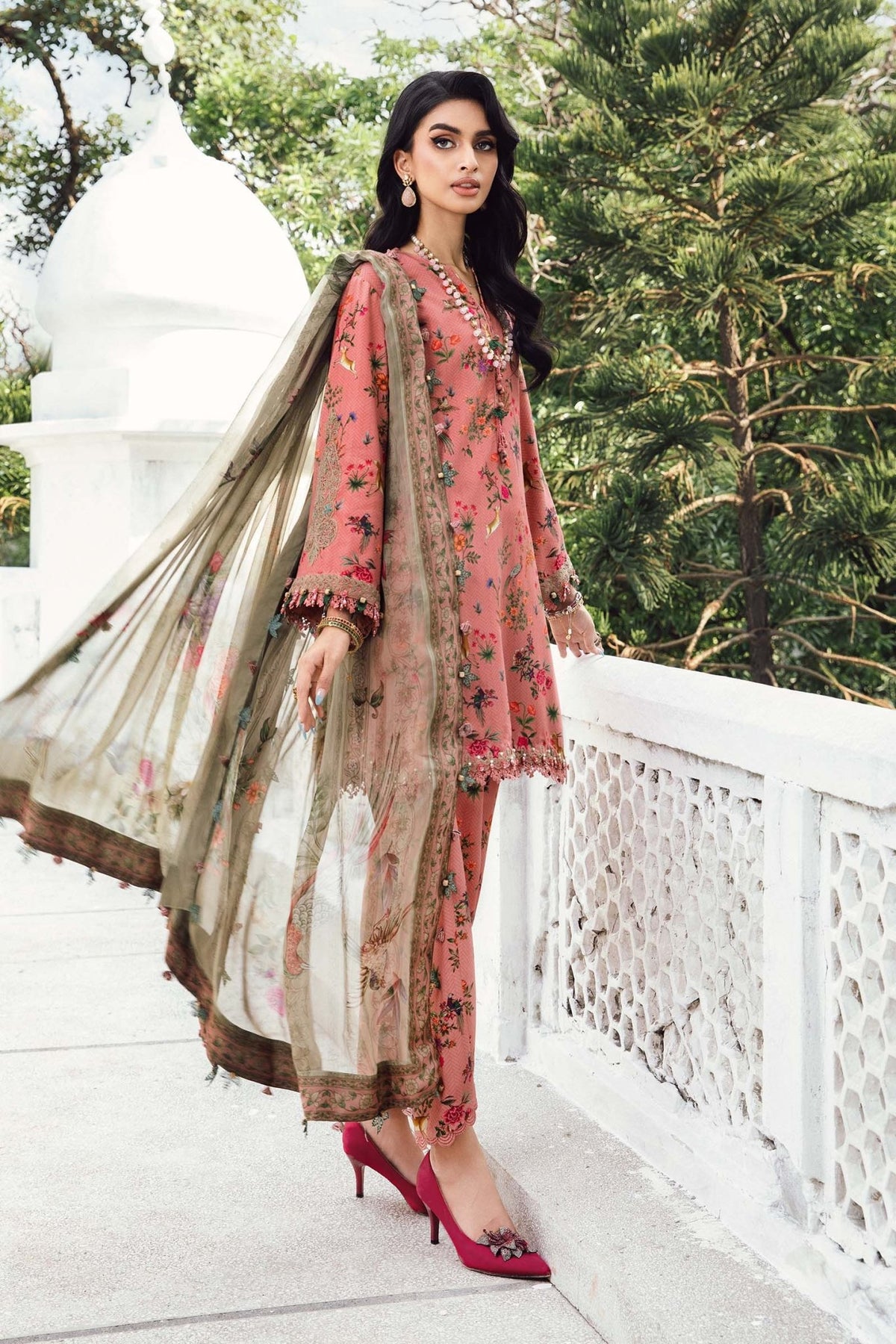 Maria B | M Prints Winter 25 |MPT-2707-A - Casual Dress - available at Maria Faisal in UK and USA.