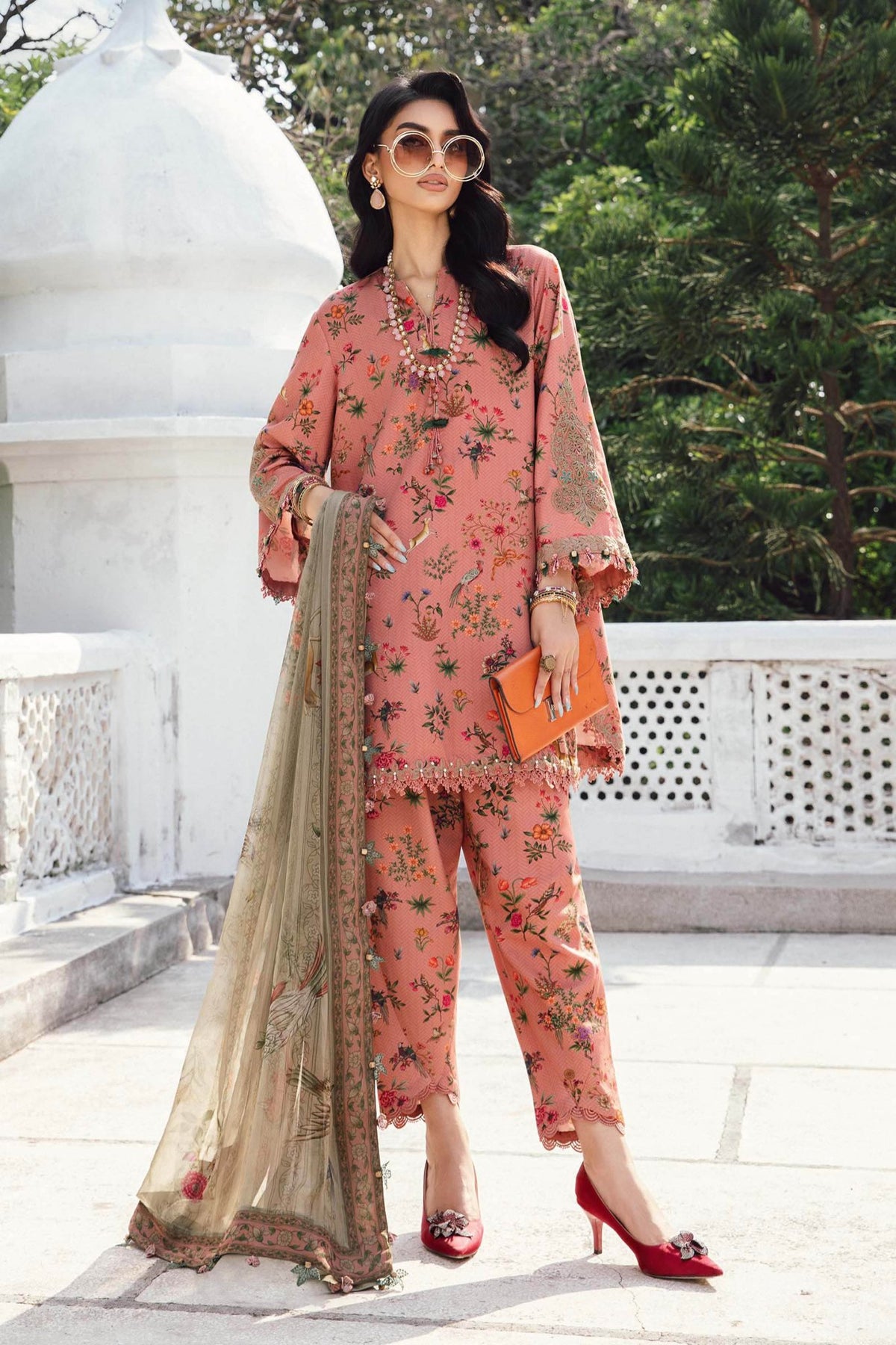 Maria B | M Prints Winter 25 |MPT-2707-A - Casual Dress - available at Maria Faisal in UK and USA.