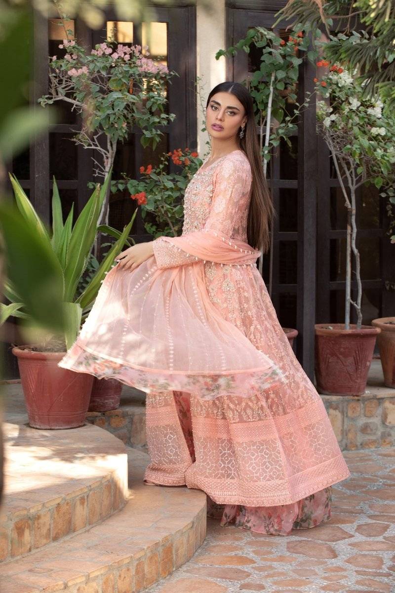 Panache | Pret | Peachy Blossom by Maria Faisal - Registered Vendor of : Panache By Mona - type : Ladies Clothes - 100% original wedding dresses