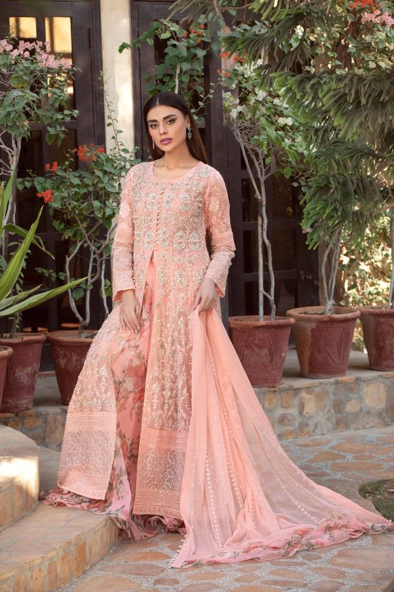 Panache | Pret | Peachy Blossom by Maria Faisal - Registered Vendor of : Panache By Mona - type : Ladies Clothes - 100% original wedding dresses