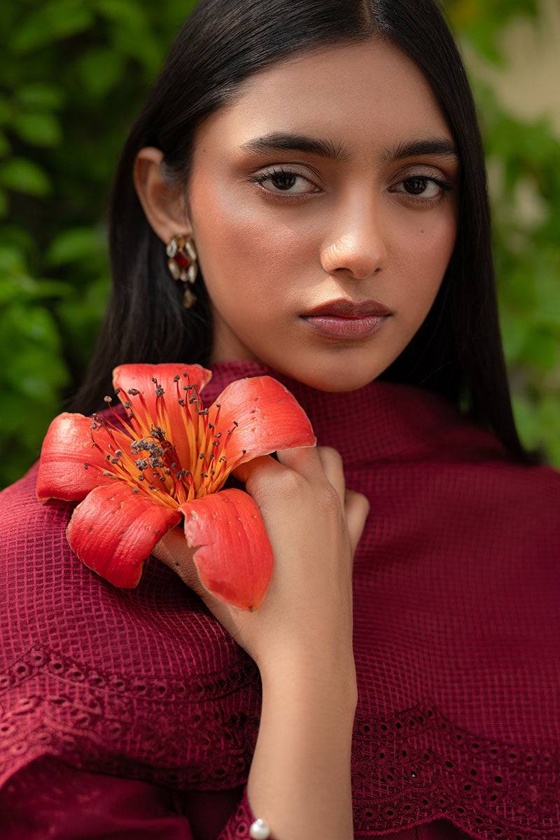 Cross Stitch | Mahiri Lawn 25 | RUBY GLINT by Maria Faisal - Registered Vendor of : Cross Stitch - type : Ladies Clothes - 100% original wedding dresses