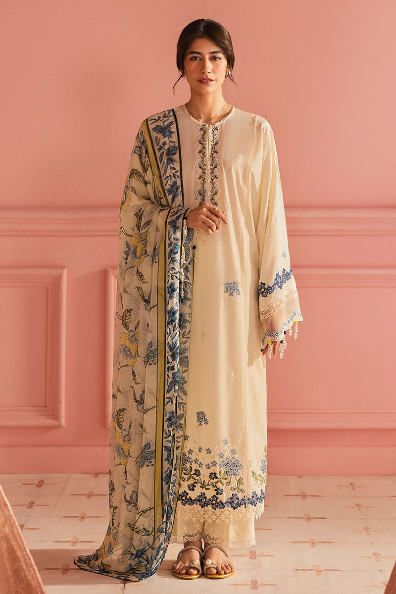 Cross Stitch | Premium Lawn 25 | BLUE ALLURE - Ladies Clothes 