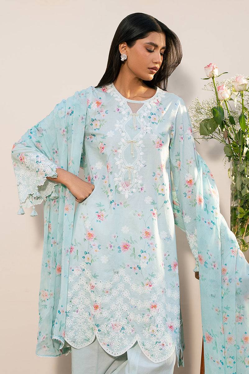 Cross Stitch | Mahiri Lawn 25 | AQUA DEW by Maria Faisal - Registered Vendor of : Maria B - type : Ladies Clothes - 100% original wedding dresses