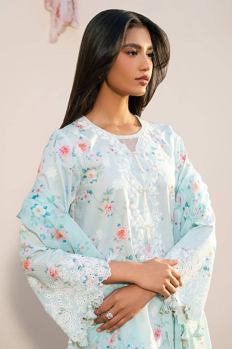 Cross Stitch | Mahiri Lawn 25 | AQUA DEW by Maria Faisal - Registered Vendor of : Maria B - type : Ladies Clothes - 100% original wedding dresses