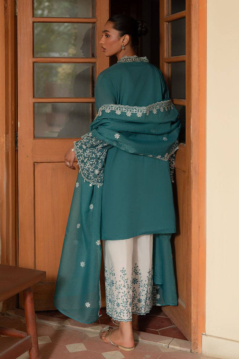Cross Stitch | Mahiri Lawn 25 | TEAL DREAM by Maria Faisal - Registered Vendor of : Cross Stitch - type : Ladies Clothes - 100% original wedding dresses