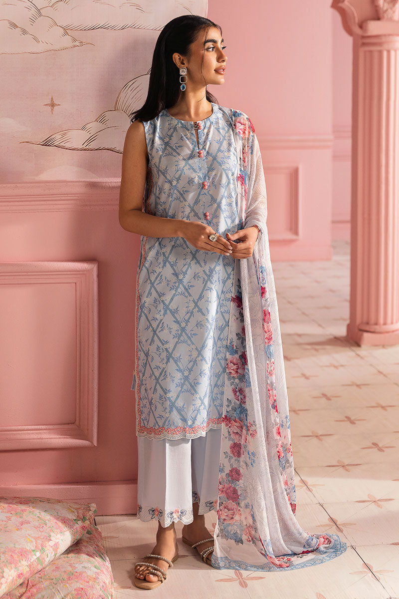 Cross Stitch | Premium Lawn 25 | AQUA ICE - Ladies Clothes 