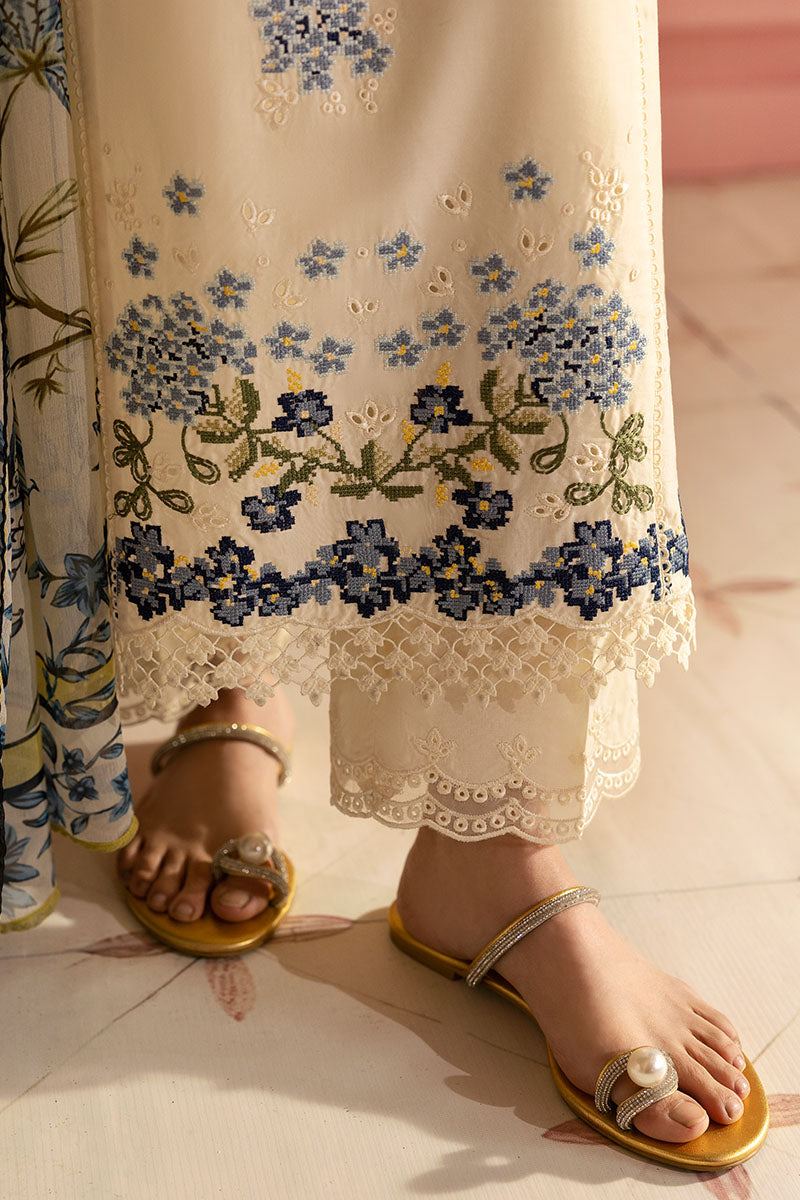 Cross Stitch | Premium Lawn 25 | BLUE ALLURE - Ladies Clothes 