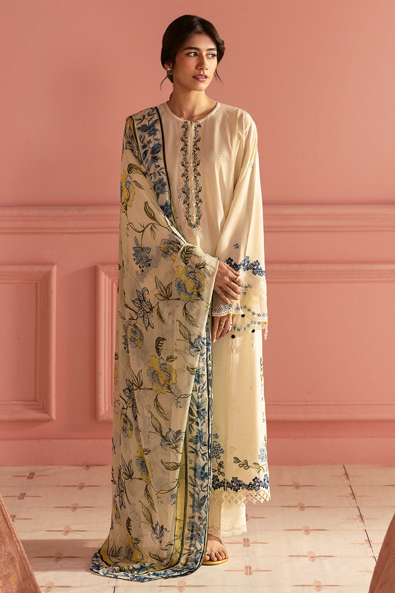 Cross Stitch | Premium Lawn 25 | BLUE ALLURE - Ladies Clothes 