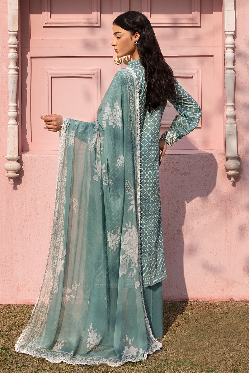 Cross Stitch | Premium Lawn 25 | TEAL GRACE - Ladies Clothes 