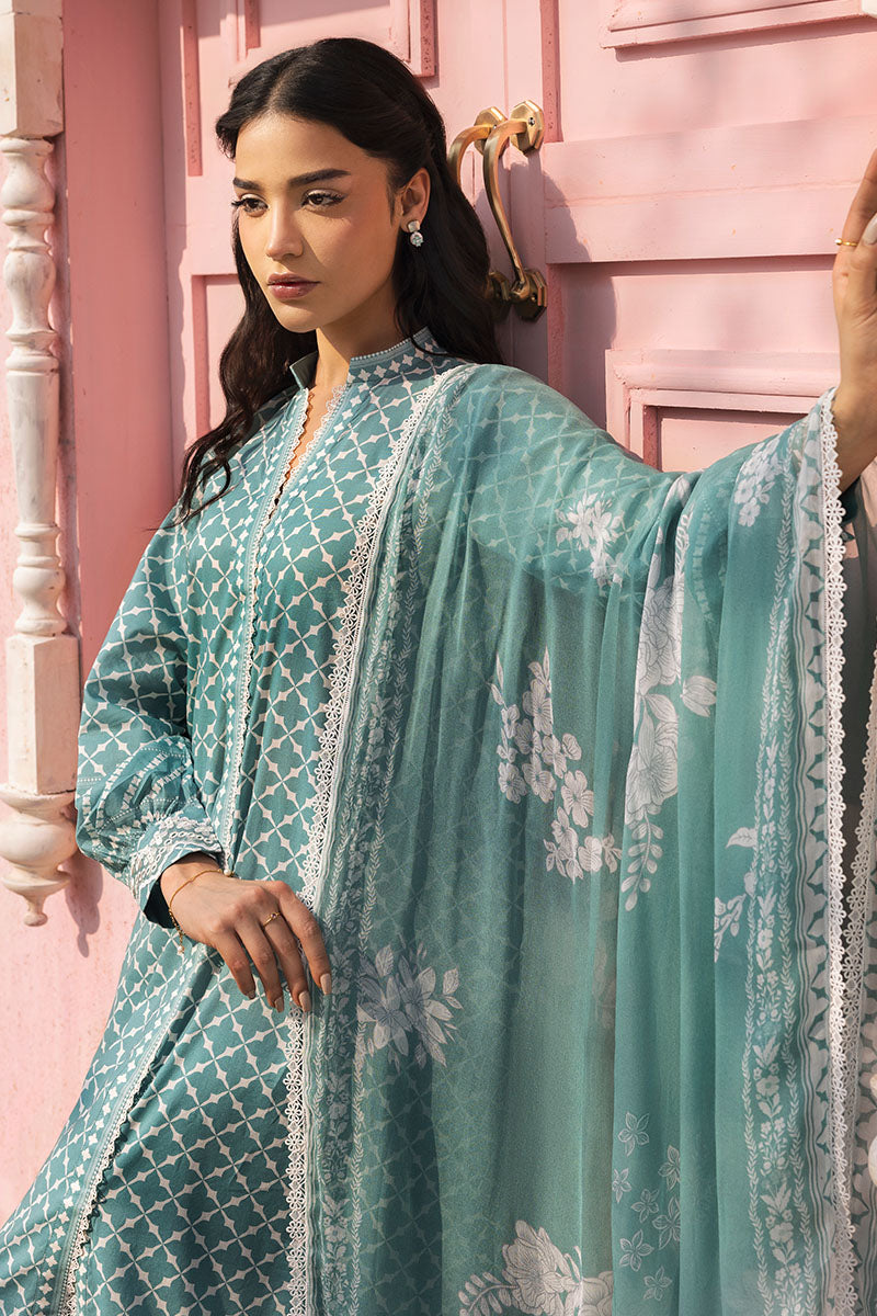 Cross Stitch | Premium Lawn 25 | TEAL GRACE - Ladies Clothes 