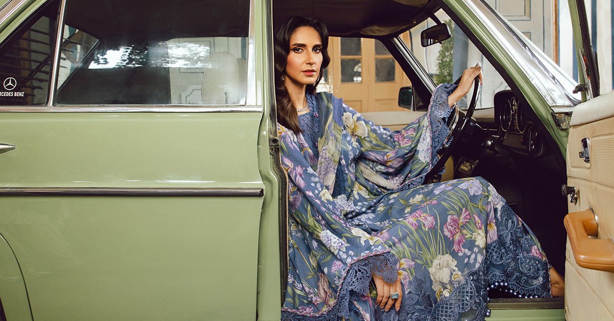 Maria B | M Prints Winter 25 | MPT-2708-B - Casual Dress - available at Maria Faisal in UK and USA.