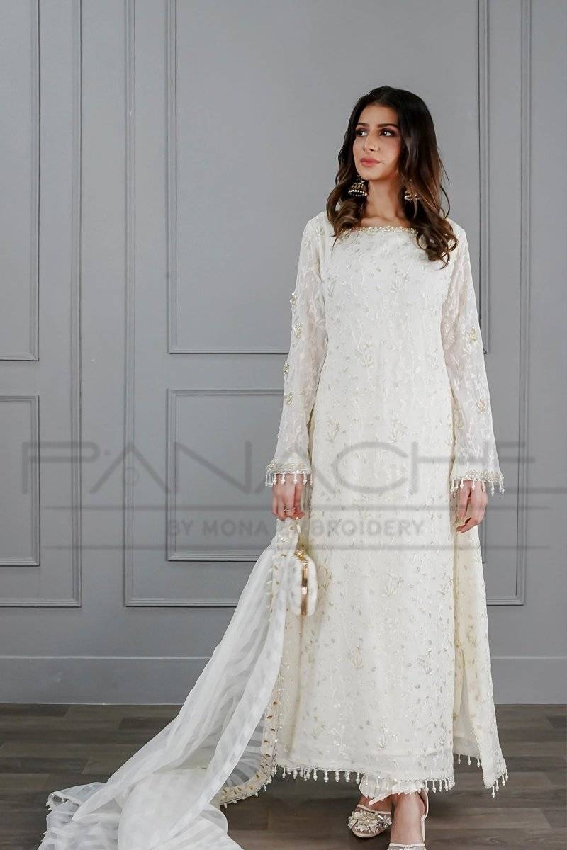 Panache | Pret | Pure Ivory Dreams by Maria Faisal - Registered Vendor of : Panache By Mona - type : Ladies Clothes - 100% original wedding dresses