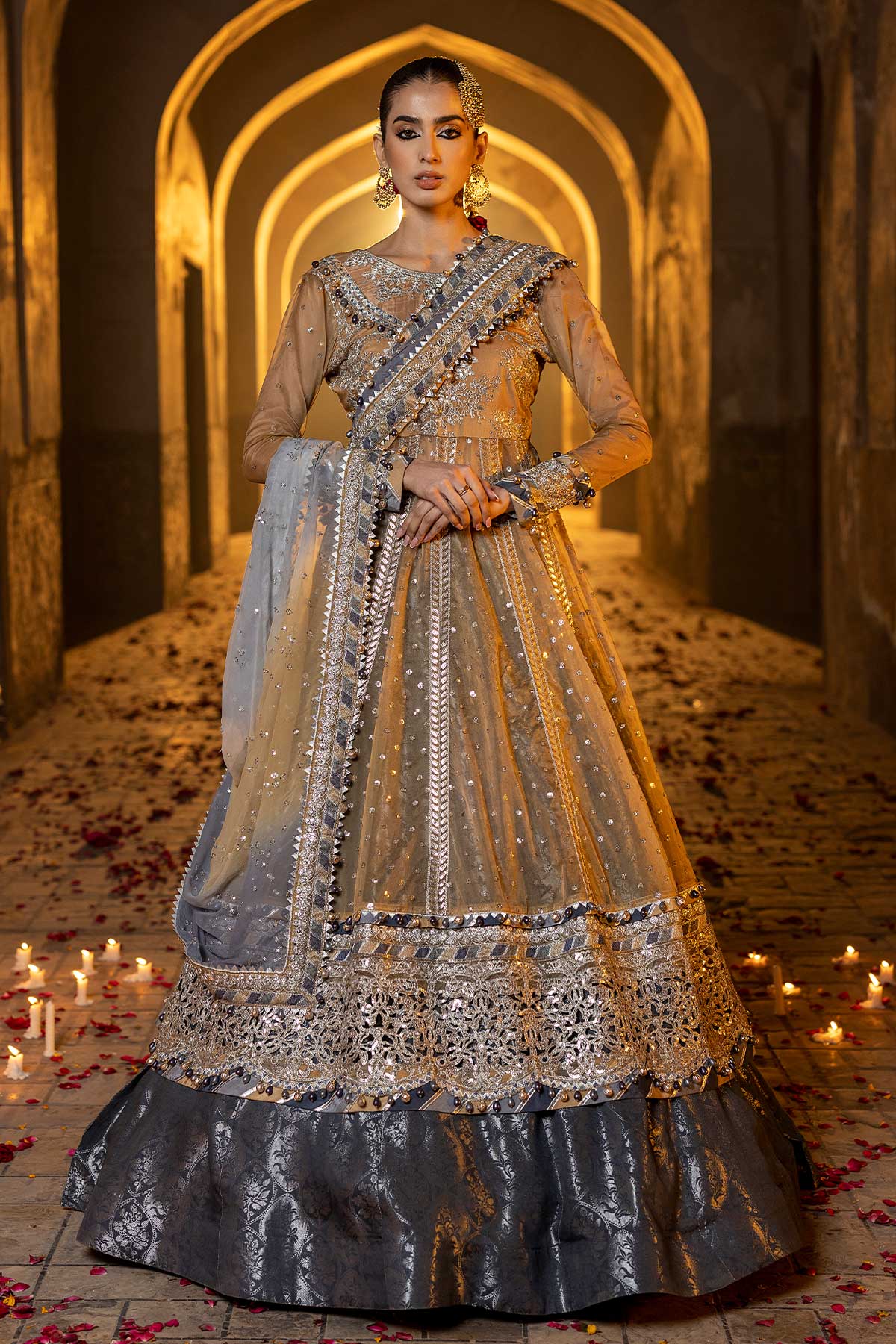 Raeesa Premium | Saf e Awwal Wedding Formals | D-8 - Designer Dress with Intricate embroidery and embellishments. Shop elegent wedding dress at Maria Faisal.