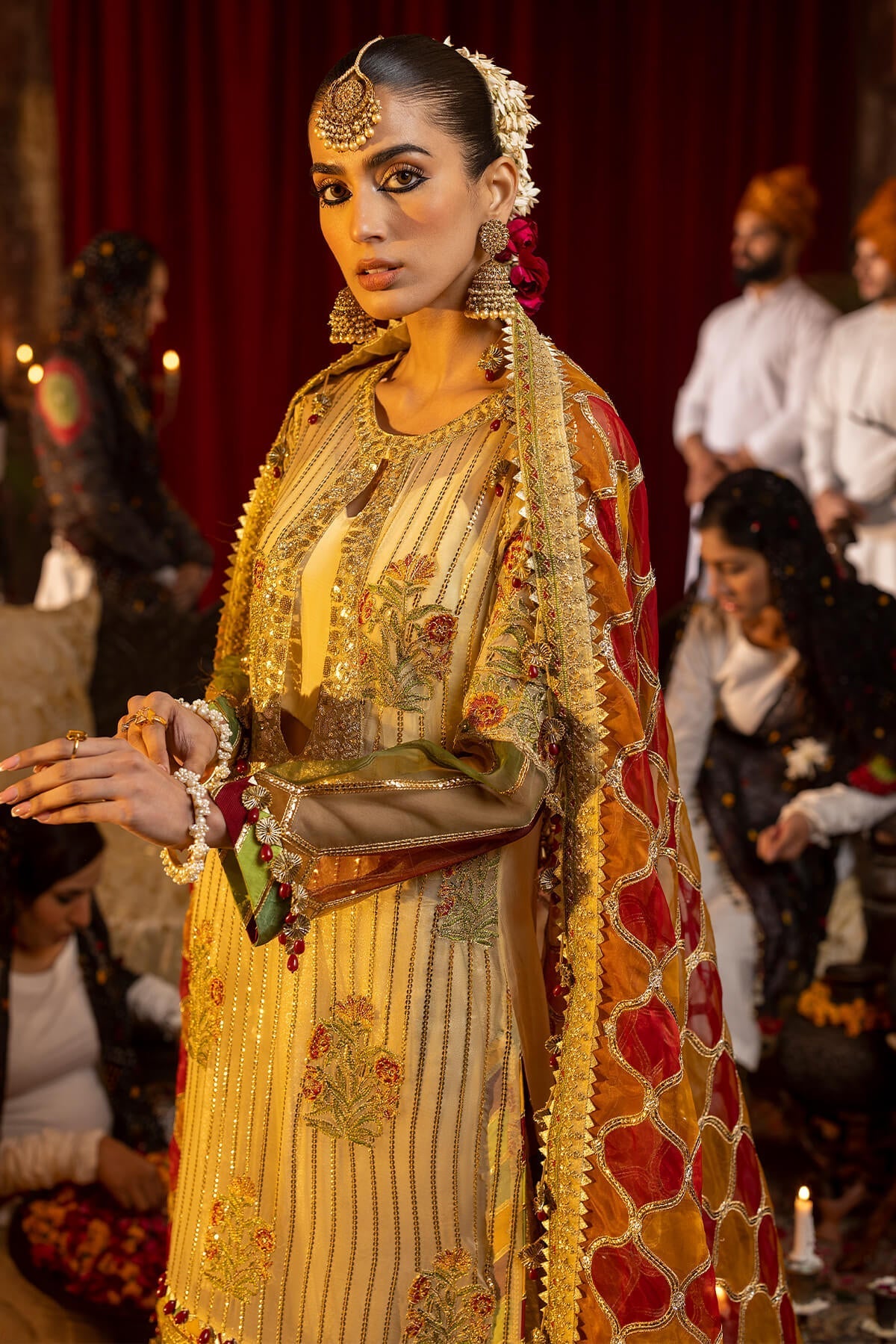 Raeesa Premium | Saf e Awwal Wedding Formals | D-7 - Designer Dress with Intricate embroidery and embellishments. Shop elegent wedding dress at Maria Faisal.