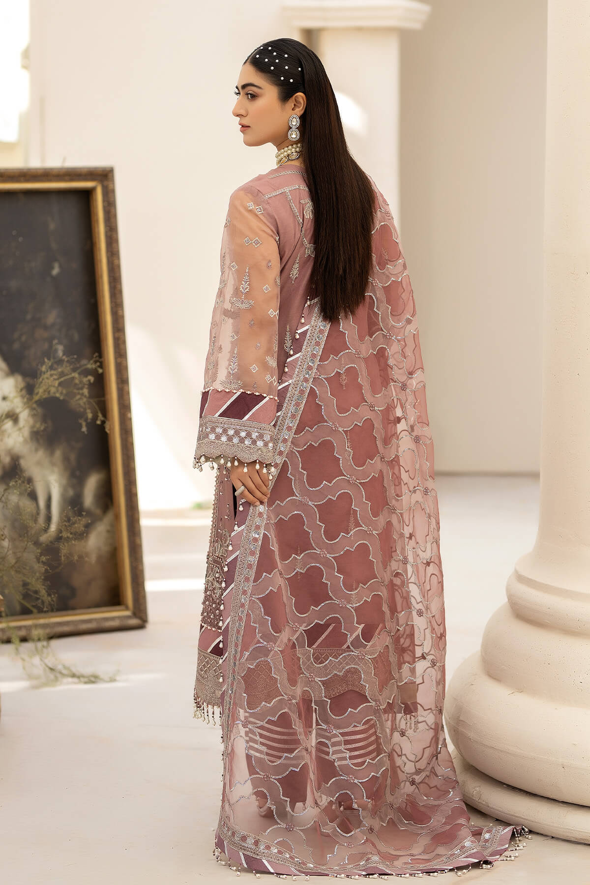 Raeesa Premium | Dehleez Formals | DL-1012 Persian Jewel - Designer Dress with Intricate embroidery and embellishments. Shop elegent wedding dress at Maria Faisal.