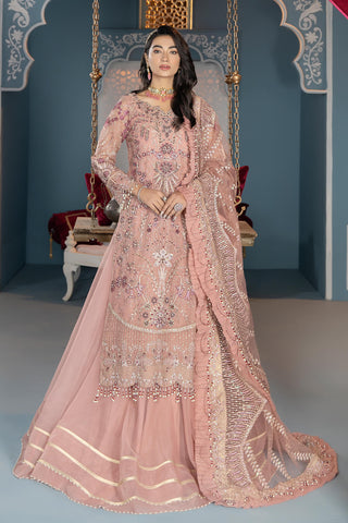 Raeesa Premium | LUXURY COLLECTION 23 | HU-2003 - Designer Dress with Intricate embroidery and embellishments. Shop elegent wedding dress at Maria Faisal.