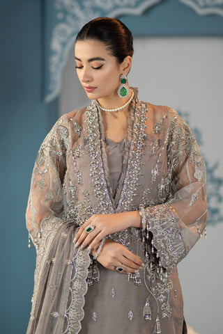 Raeesa Premium | LUXURY COLLECTION 23 |  HU-2008 - Designer Dress with Intricate embroidery and embellishments. Shop elegent wedding dress at Maria Faisal.