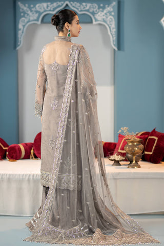 Raeesa Premium | LUXURY COLLECTION 23 |  HU-2008 - Designer Dress with Intricate embroidery and embellishments. Shop elegent wedding dress at Maria Faisal.