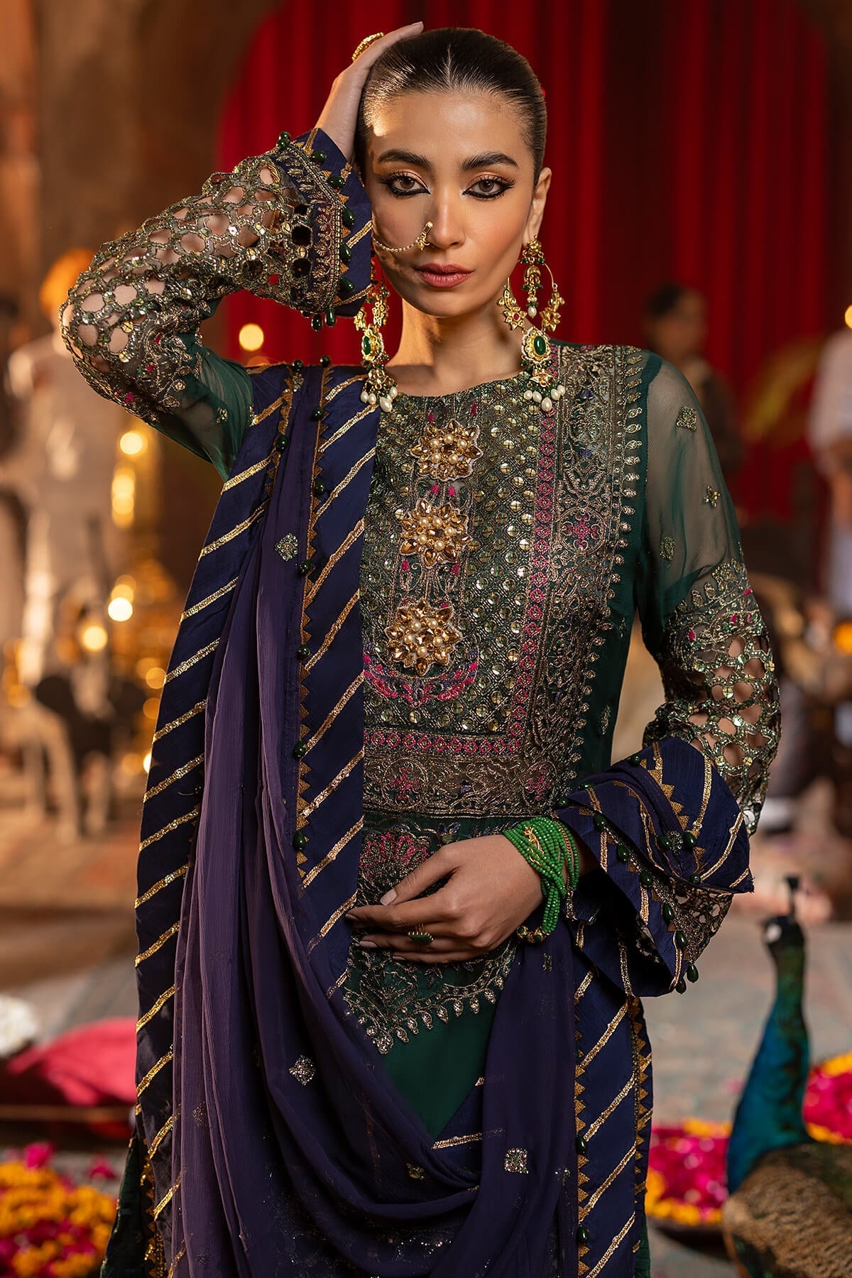 Raeesa Premium | Saf e Awwal Wedding Formals | D-5 - Designer Dress with Intricate embroidery and embellishments. Shop elegent wedding dress at Maria Faisal.