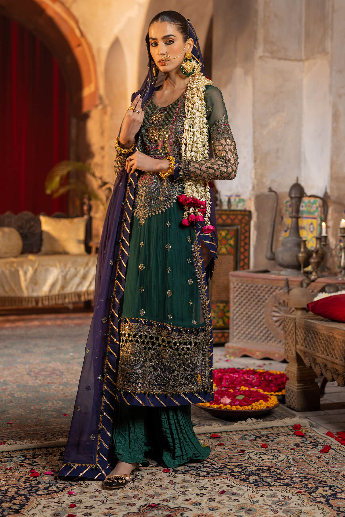 Raeesa Premium | Saf e Awwal Wedding Formals | D-5 - Designer Dress with Intricate embroidery and embellishments. Shop elegent wedding dress at Maria Faisal.
