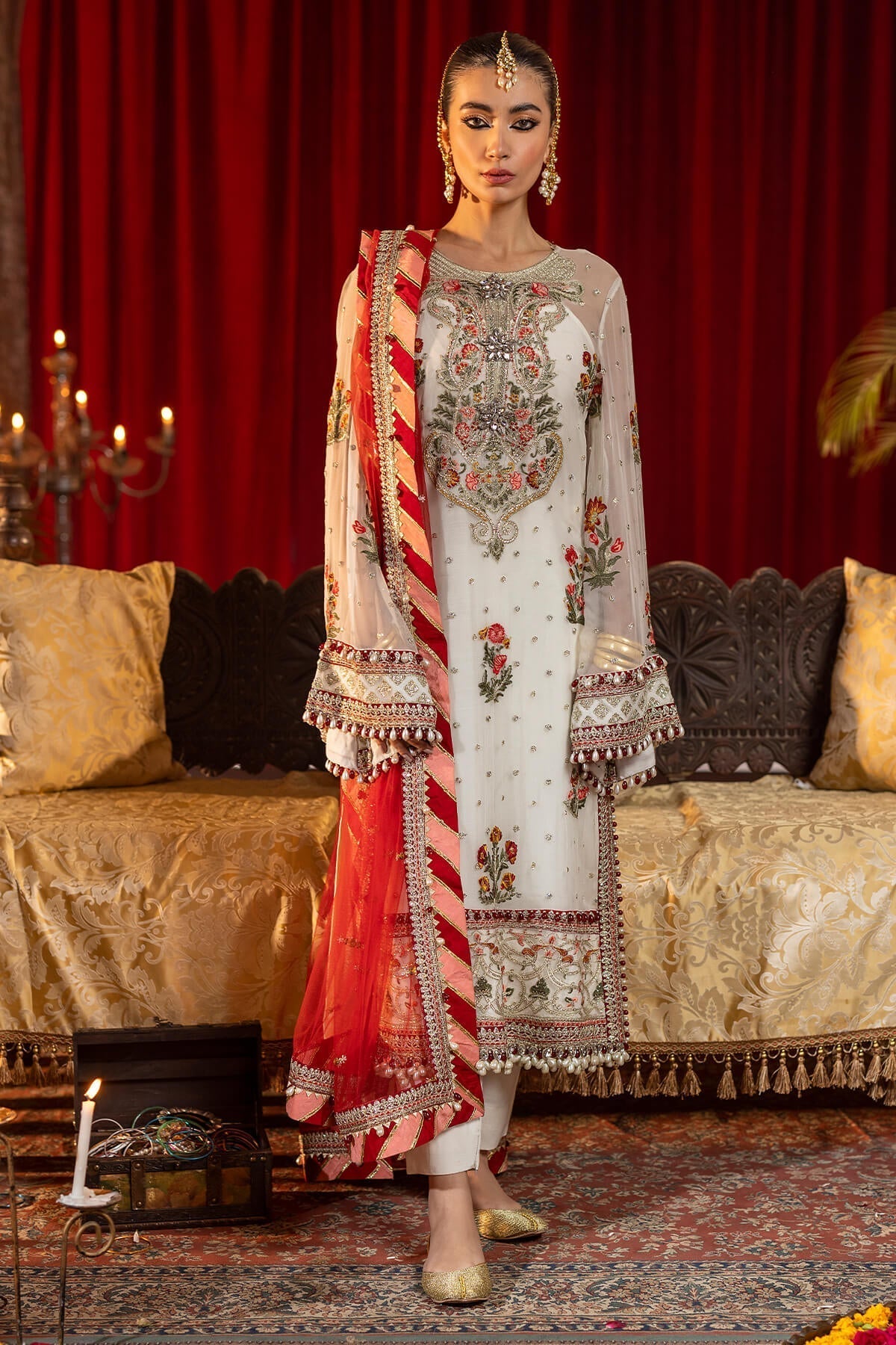 Raeesa Premium | Saf e Awwal Wedding Formals | D-6 - Designer Dress with Intricate embroidery and embellishments. Shop elegent wedding dress at Maria Faisal.