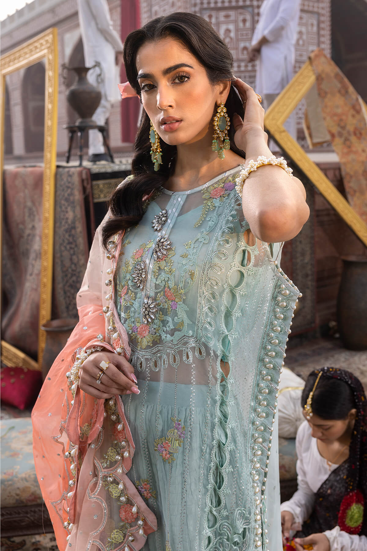 Raeesa Premium | Saf e Awwal Wedding Formals | D-1 - Designer Dress with Intricate embroidery and embellishments. Shop elegent wedding dress at Maria Faisal.