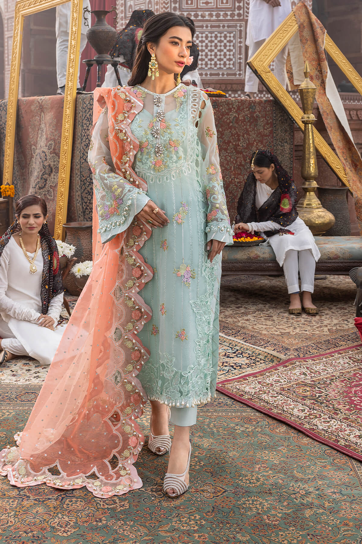 Raeesa Premium | Saf e Awwal Wedding Formals | D-1 - Designer Dress with Intricate embroidery and embellishments. Shop elegent wedding dress at Maria Faisal.