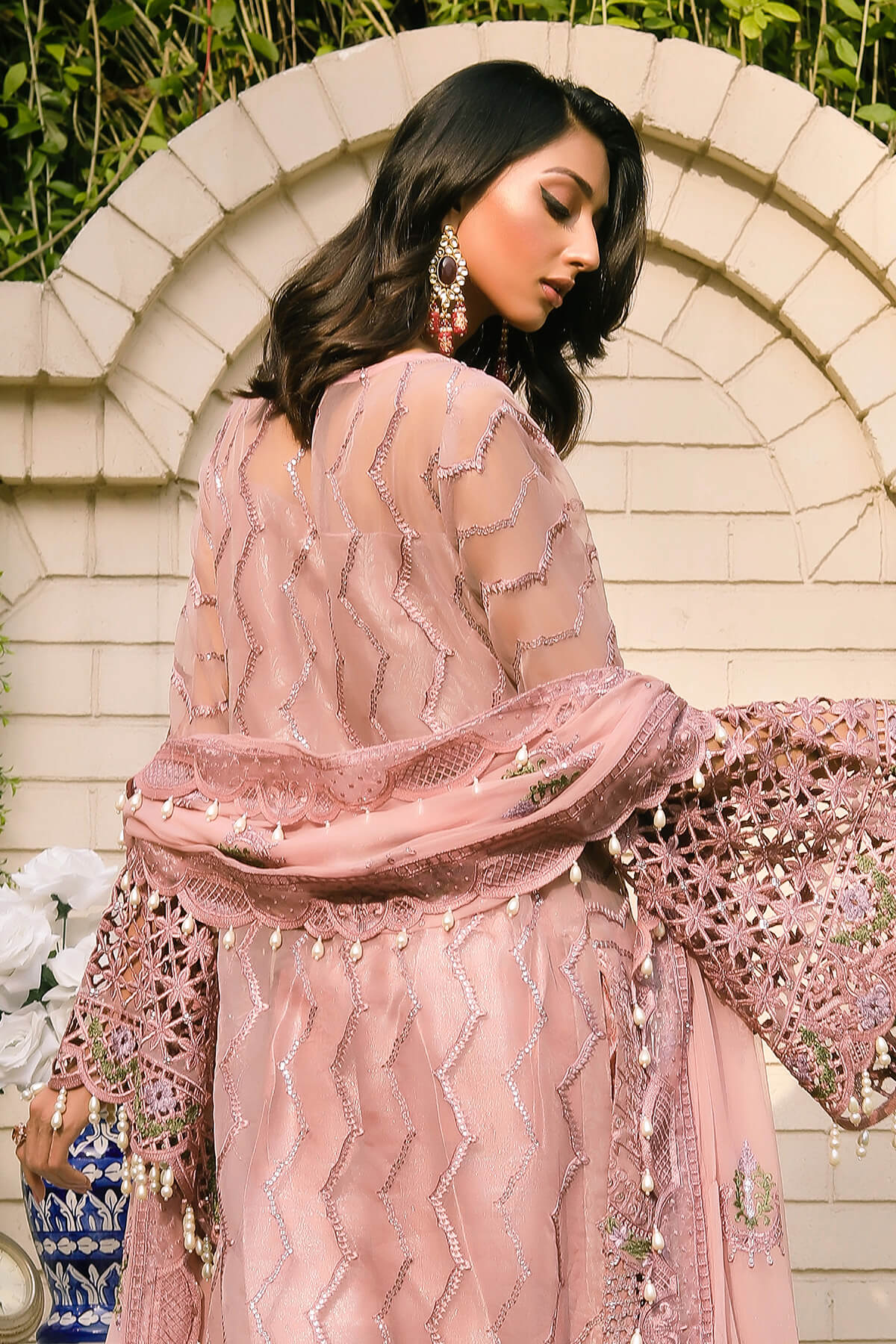 Raeesa Premium | Wajadan Wedding Formals | WD-7 Opera Mauve - Designer Dress with Intricate embroidery and embellishments. Shop elegent wedding dress at Maria Faisal.
