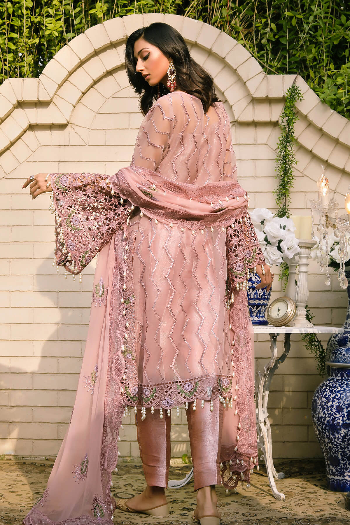Raeesa Premium | Wajadan Wedding Formals | WD-7 Opera Mauve - Designer Dress with Intricate embroidery and embellishments. Shop elegent wedding dress at Maria Faisal.