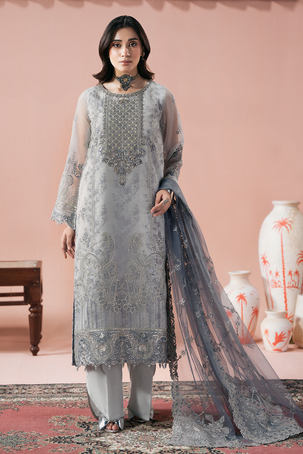 Ramsha | Rangeen Organza | PS-106 - Luxury Dress - available at Maria Faisal in UK and USA.