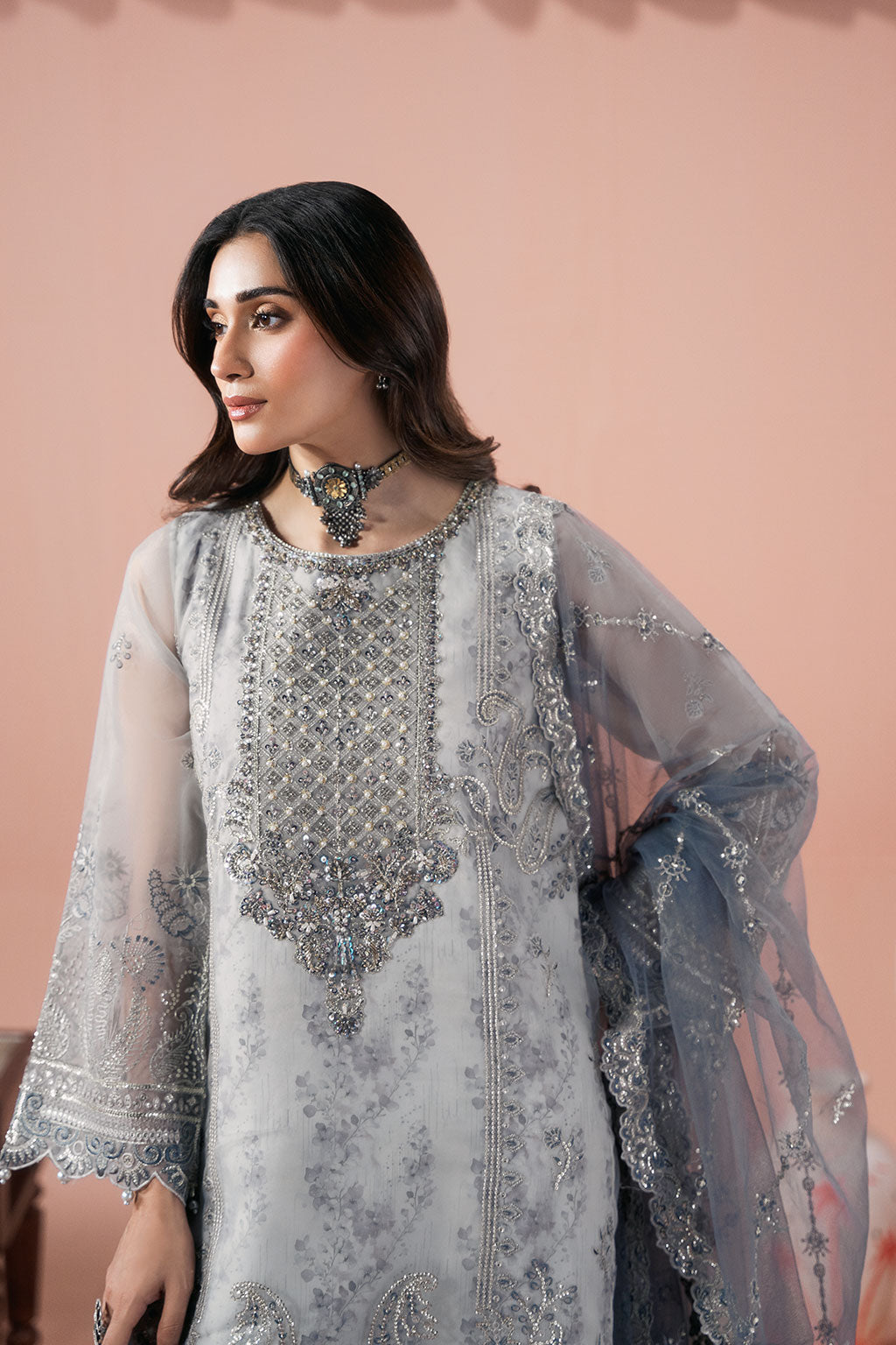 Ramsha | Rangeen Organza | PS-106 - Luxury Dress - available at Maria Faisal in UK and USA.
