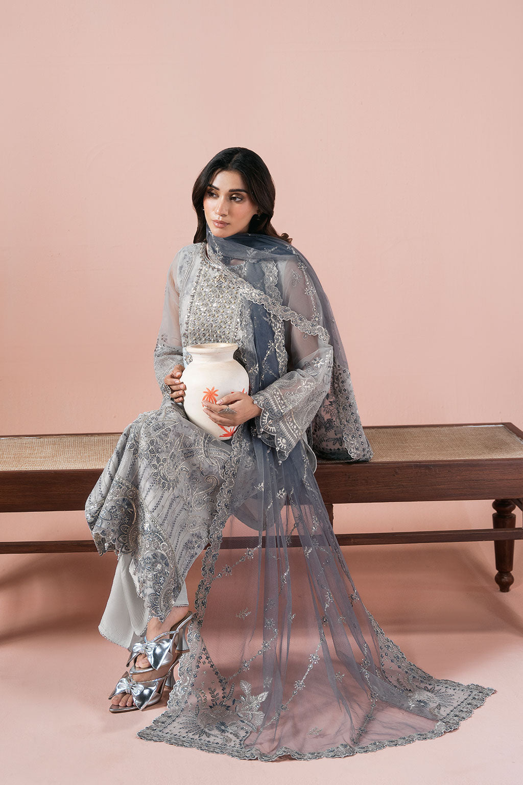 Ramsha | Rangeen Organza | PS-106 - Luxury Dress - available at Maria Faisal in UK and USA.