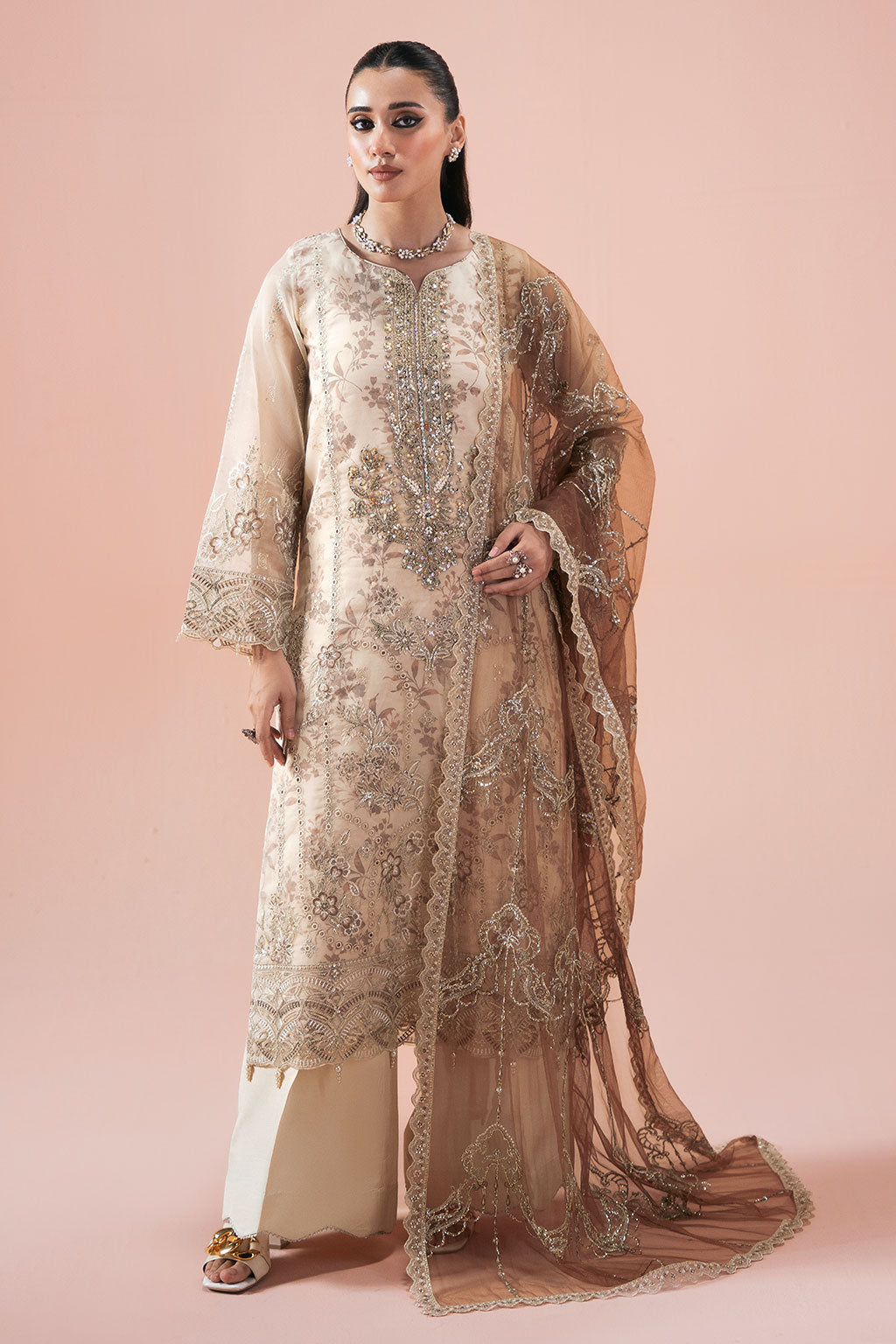 Ramsha | Rangeen Organza | PS-102 - Luxury Dress - available at Maria Faisal in UK and USA.