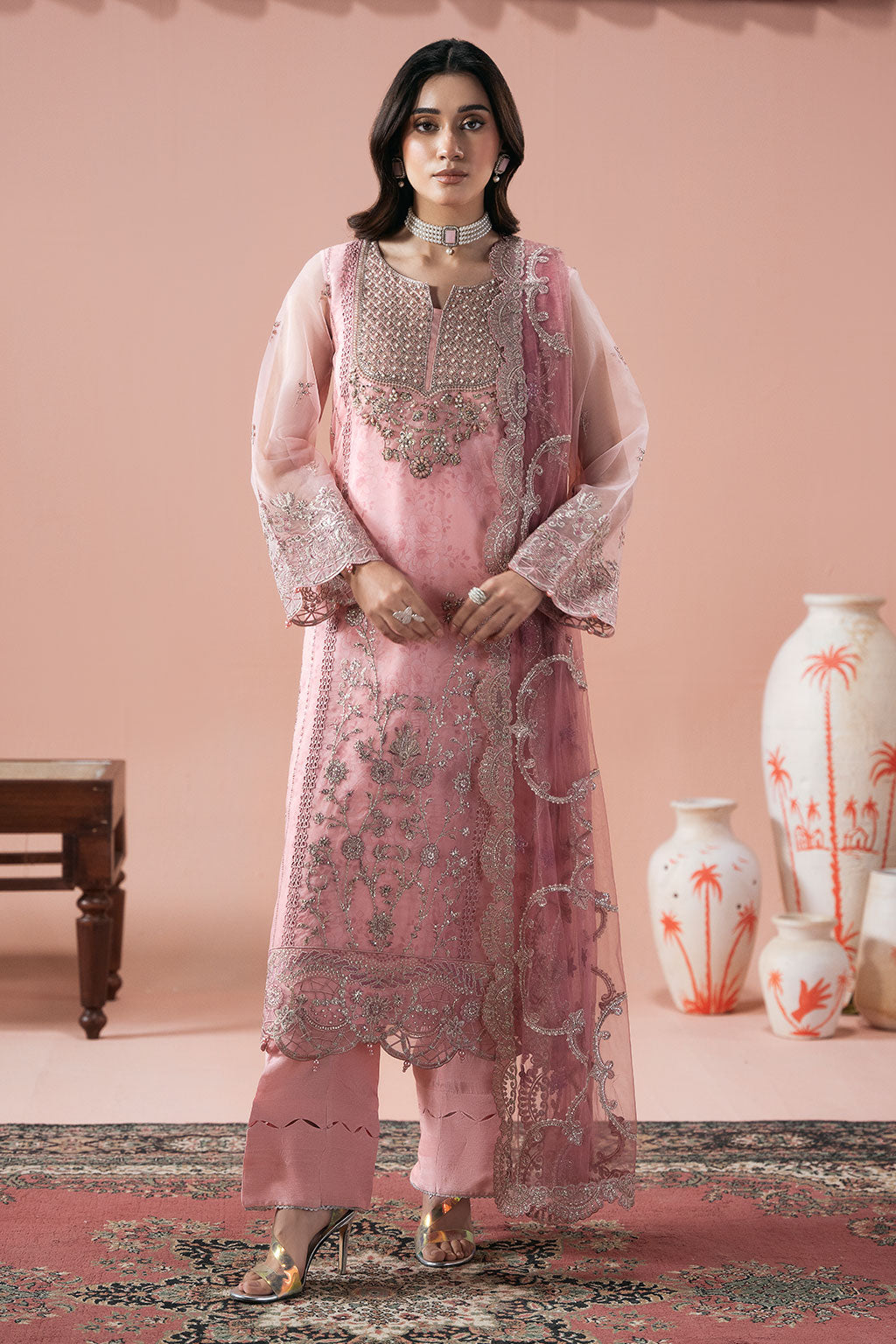 Ramsha | Rangeen Organza | PS-104 - Luxury Dress - available at Maria Faisal in UK and USA.