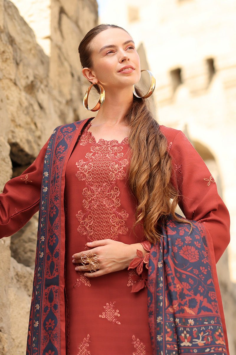 Rangrasiya | Carnation Luxury Shawl Edit | Cardamom - Casual Wear - available at Maria Faisal in UK and USA