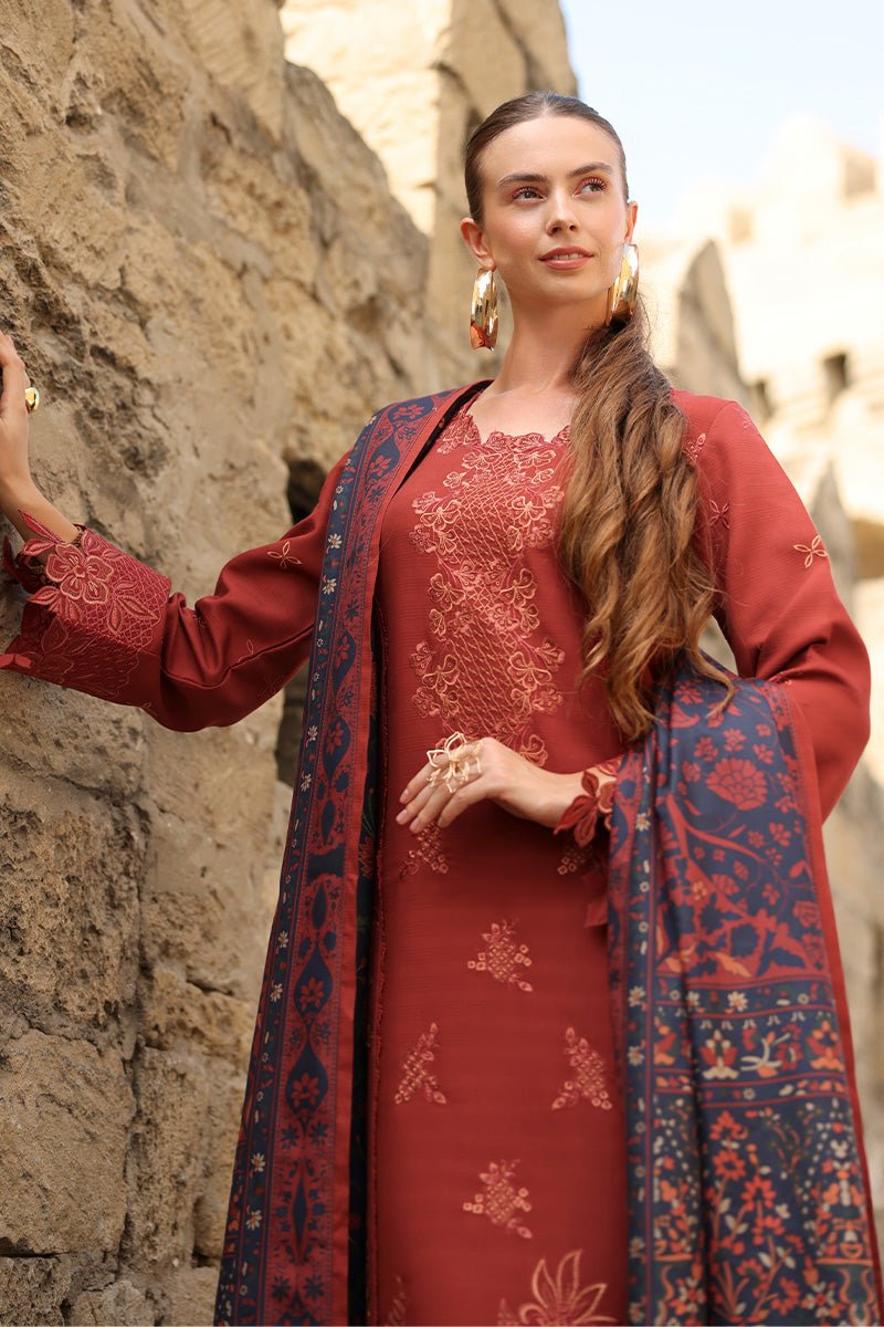 Rangrasiya | Carnation Luxury Shawl Edit | Cardamom - Casual Wear - available at Maria Faisal in UK and USA