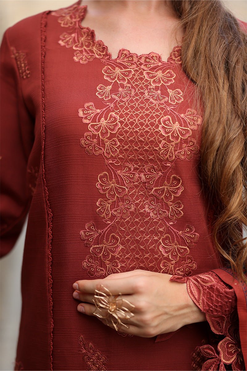 Rangrasiya | Carnation Luxury Shawl Edit | Cardamom - Casual Wear - available at Maria Faisal in UK and USA