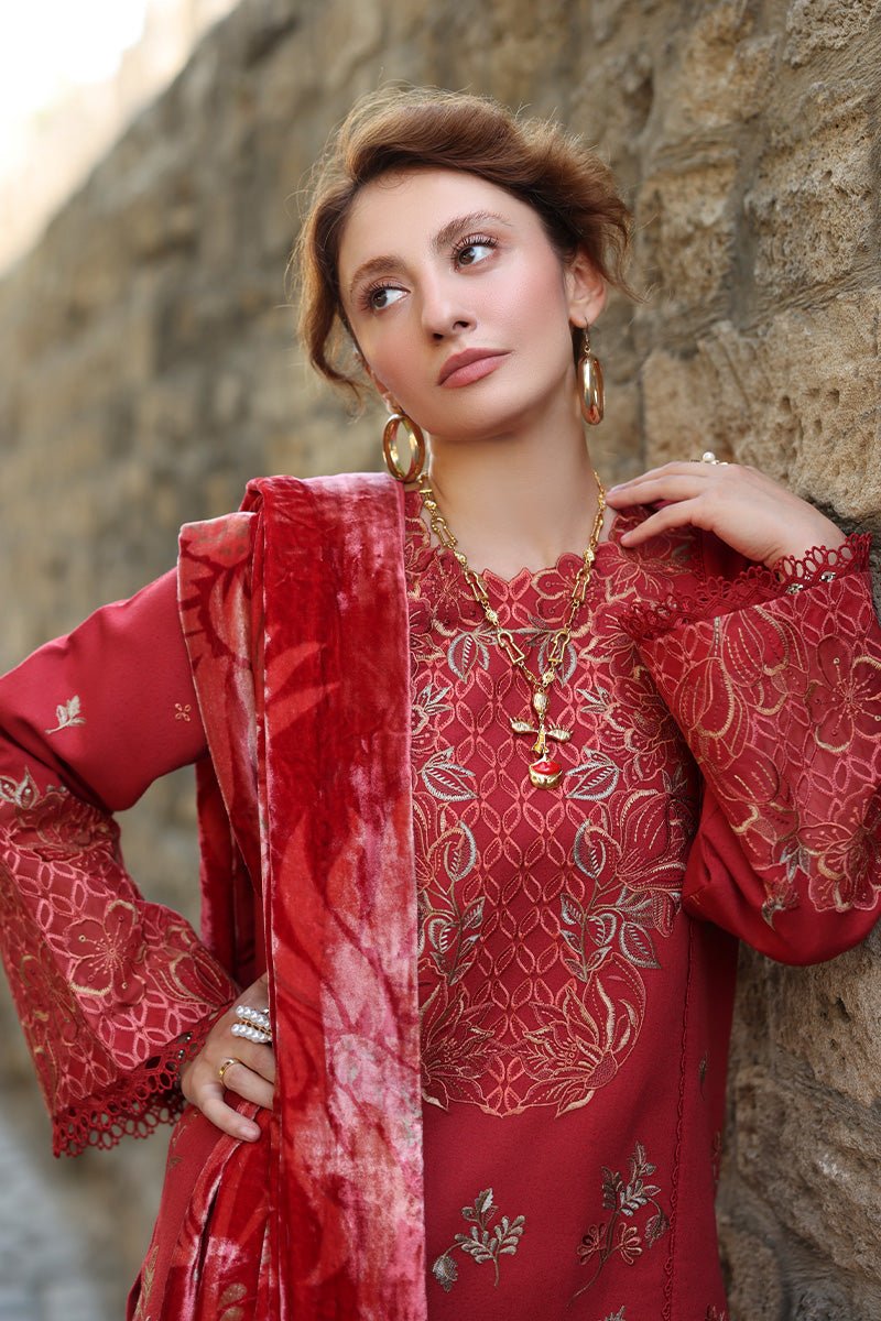 Rangrasiya | Carnation Luxury Shawl Edit | Cold Brew - Casual Wear - available at Maria Faisal in UK and USA