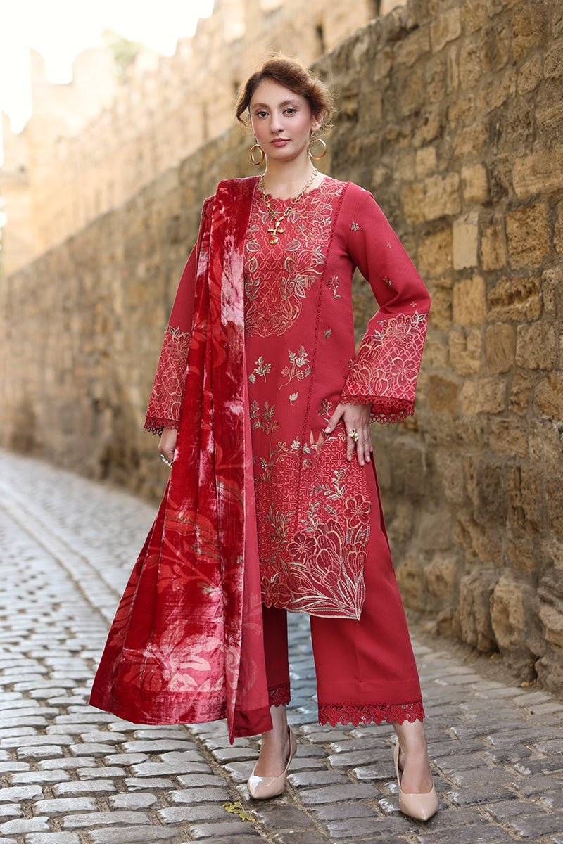 Rangrasiya | Carnation Luxury Shawl Edit | Cold Brew - Casual Wear - available at Maria Faisal in UK and USA