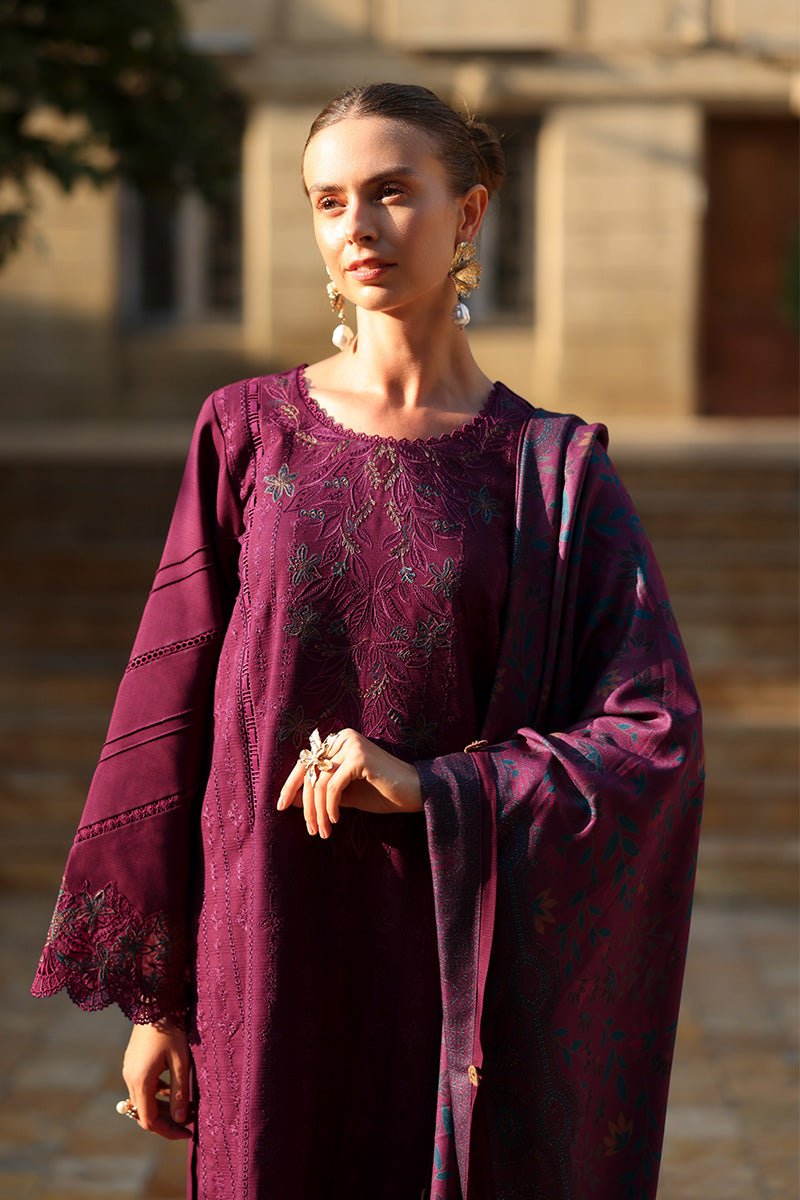 Rangrasiya | Carnation Luxury Shawl Edit | Espresso - Casual Wear - available at Maria Faisal in UK and USA